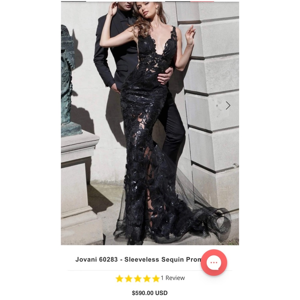 Jovani black prom gown NWT